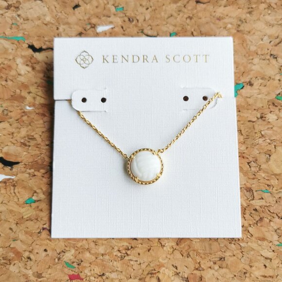 Kendra Scott Jewelry - Kendra Scott Volleyball Gold White Mother-of-Pearl Necklace accessories